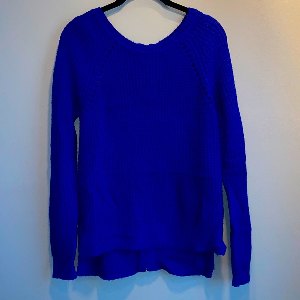 Forever 21 Royal Blue Knit Sweater Size: S